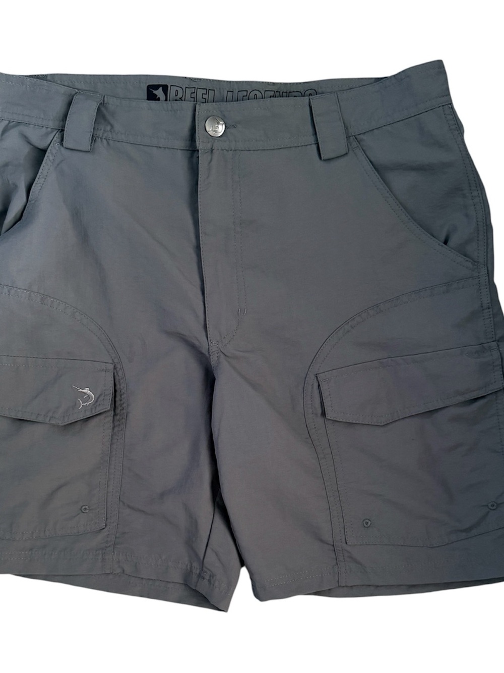 Reel Legends Men's Charcoal Gray Cargo Shorts